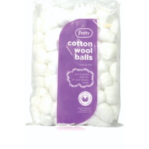 PRETTY - COTTON WOOL BALLS x100 - WHITE