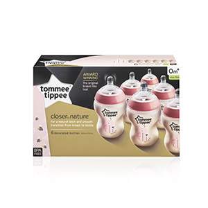 260ml DECORATED 6 PACKBOTTLES PINK