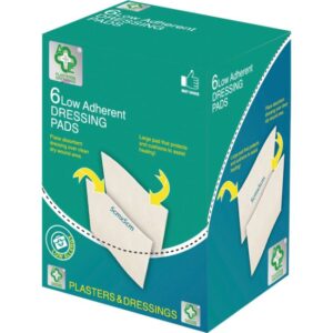 A & E - Low Adherent Dressing Pads 6's 1m x 6cm