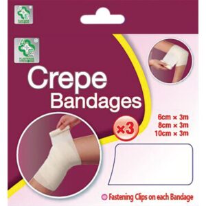 A & E - Crepe Bandages 3's Assorted