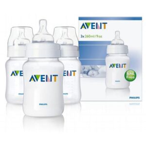 AVENT - CLASSIC FEEDING BOTTLE 260ML/9OZ TRIPLE