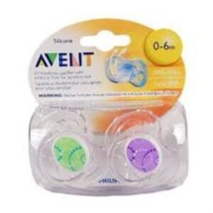 AVENT - SILICONE SOOTHER 0-6M TRANSLUCENT