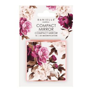 Vintage Floral Blooms - Compact Mirror - Pink