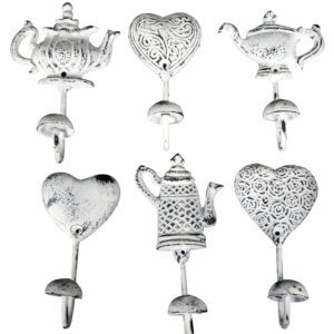 Teapot & Heart Hooks