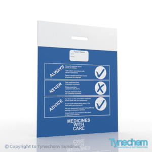 NHS Plastic Carrier Bags D10 on a white background