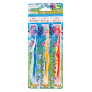 x3 CHILDRENS TOOTHBRUSHES