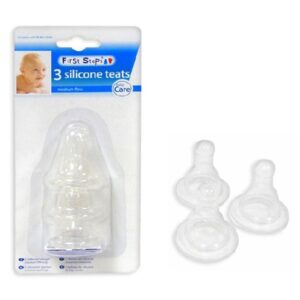 1ST STEPS - SILICONE TEATS MED-FLOW x3