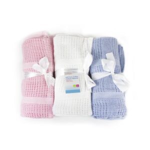 1ST STEPS - CELLULAR COTTON BLANKET 70 x 90cm