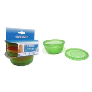 1ST STEPS - BOWLS & LIDS x3