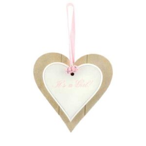 It’s A Girl Heart Plaque