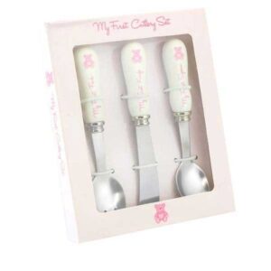 My First Cutlery Set Teddy - Pink