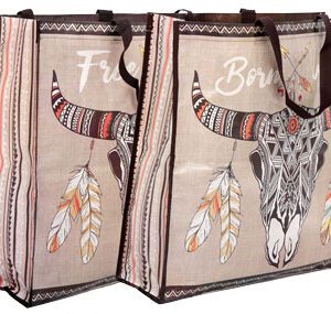 Bulls Head Shopper 2 Assorted, 45x45cm