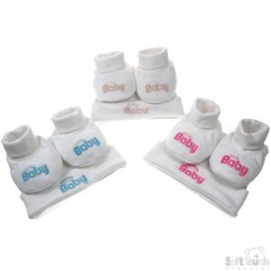 SOFT TOUCH - NEW BABY HAT & BOOTIE SET