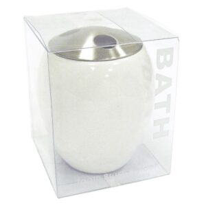 OVAL SHAPE TOOTHBRUSH HOLDER - WHITE