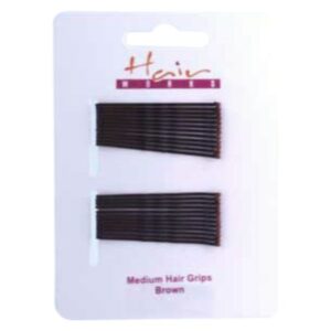 HAIRGRIPS MEDIUM BROWN