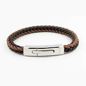 TWO-TONE LEATHER BRACELET