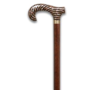 SHELL HANDLE - BROWN STRIPE