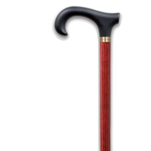 MYHEALTH - BLACK/RED - CURVED WALKING STICK