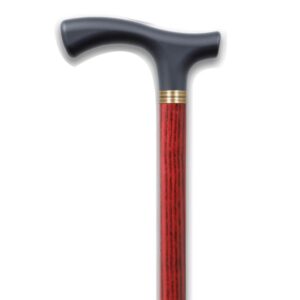 MYHEALTH - BLACK/RED - STRAIGHT WALKING STICK