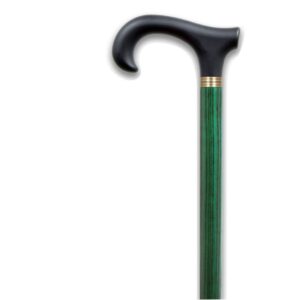 MYHEALTH - BLACK/GREEN - CURVED WALKING STICK