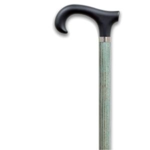 MYHEALTH - BLACK/TEAL - CURVED WALKING STICK