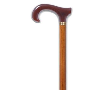 MYHEALTH - MAROON HANDLE - CURVED WALKING STICK