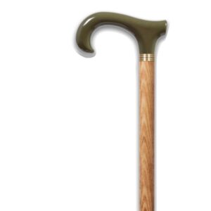 MYHEALTH - GREEN HANDLE - CURVED WALKING STICK