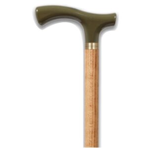 MYHEALTH - GREEN HANDLE - STRAIGHT WALKING STICK