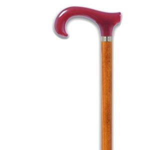 MYHEALTH - RED HANDLE - CURVED WALKING STICK