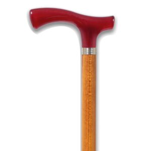 MYHEALTH - RED HANDLE - STRAIGHT WALKING STICK