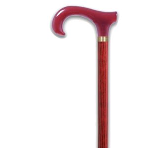 MYHEALTH - RED - CURVED WALKING STICK