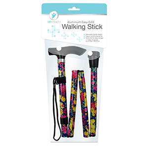 MYHEALTH - FLORAL - FOLD/ADJUST WALKING STICK