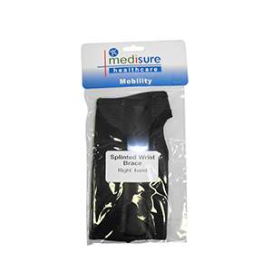 MEDISURE - SPLINTED RIGHT WRIST BRACE - LARGE
