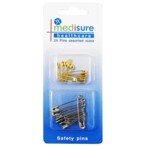 MEDISURE - SAFETY PINS NICKEL ASSTD SIZES