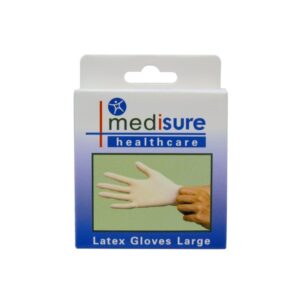 MEDISURE - LATEX GLOVES x10 MEDIUM