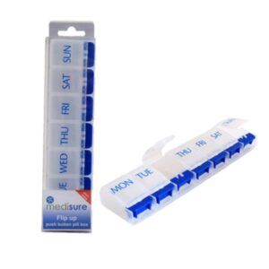 MEDISURE - Flip Up Push Button Pill Box