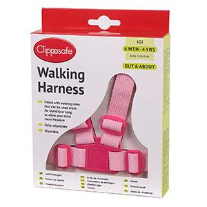 CLIPPASAFE - WALKING HARNESS - PINK