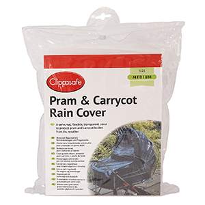 CLIPPASAFE - PRAM RAIN COVER - MEDIUM