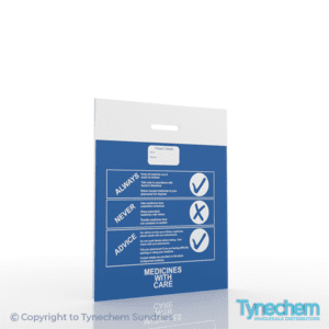 NHS Plastic Carrier Bags - P6 on white background