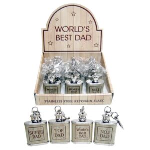 WORLDS BEST DAD KEYCHAIN FLASK