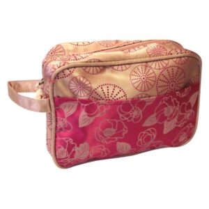 LARGE COSMETIC BAG - FLOWER/WHEEL