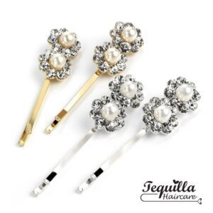 HAIRGRIP - PEARL CRYSTAL x2
