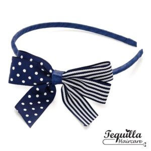 ALICEBAND BOW - NAVY/WHITE