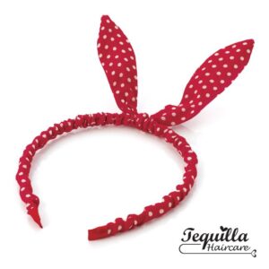 RED POLKA DOT RABBIT EARS ALICE BAND