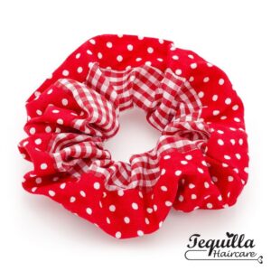 HAIR SCRUNCHIES RED/WHITE