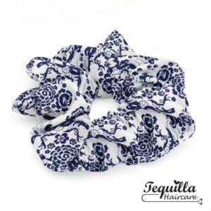 SCRUNCHIE BLUE/WHITE
