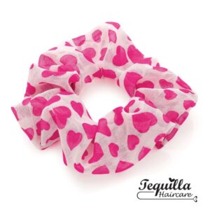 HEART PRINT SCRUNCHIE
