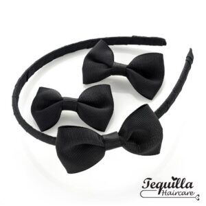ALICEBAND BOW CLIP SET - BLACK