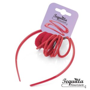 ALICEBAND/CLIP/PONIO SET - RED