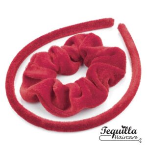 VELVET ALICEBAND/SCRUNCHIE - RED